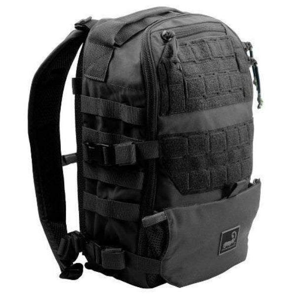 AMAP III Assault Pack in black nylon with laser-cut MOLLE panels, webbing straps, padded shoulder straps and expandable beavertail