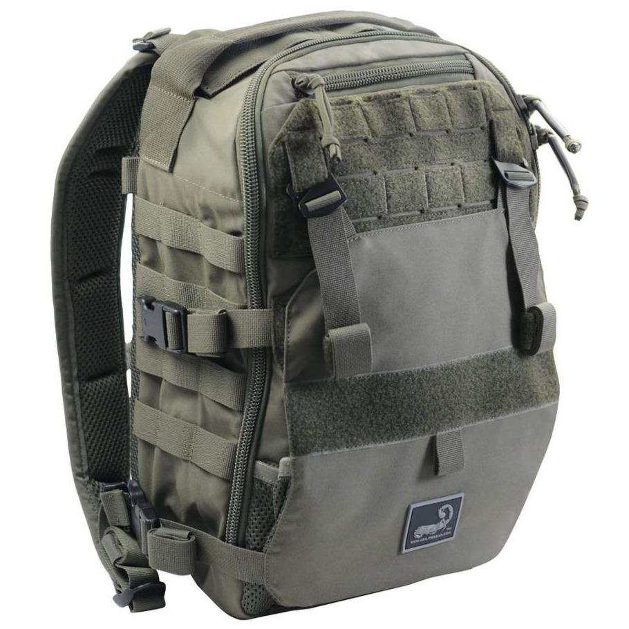 AMAP III Assault Pack in olive drab nylon with MOLLE webbing, compression straps, zippered compartments and hook-and-loop panels